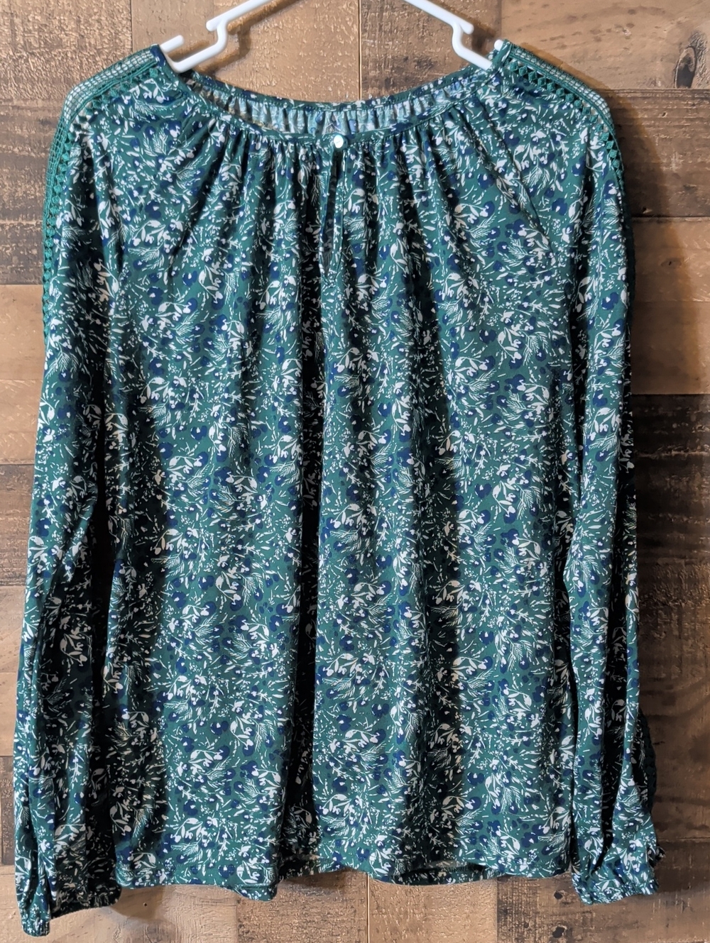 St. John's Bay Teal Floral Long-Sleeve Skirt
